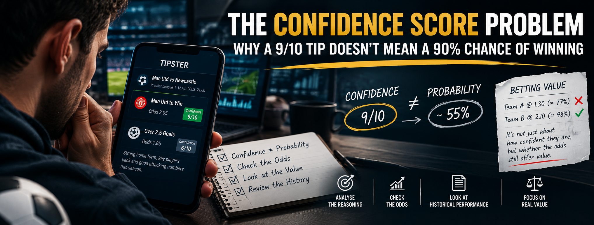 Why a 9/10 Football Tip Isn't a 90% Win Chance